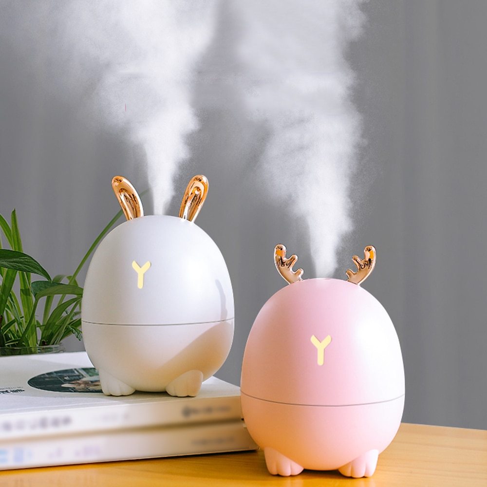 USB Cartoon Humidifier – Deer & Rabbit Design