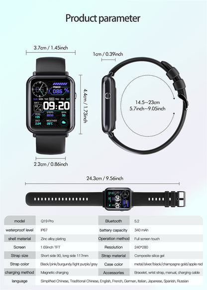 Smart Waterproof Watch – Fitness & Health Tracker