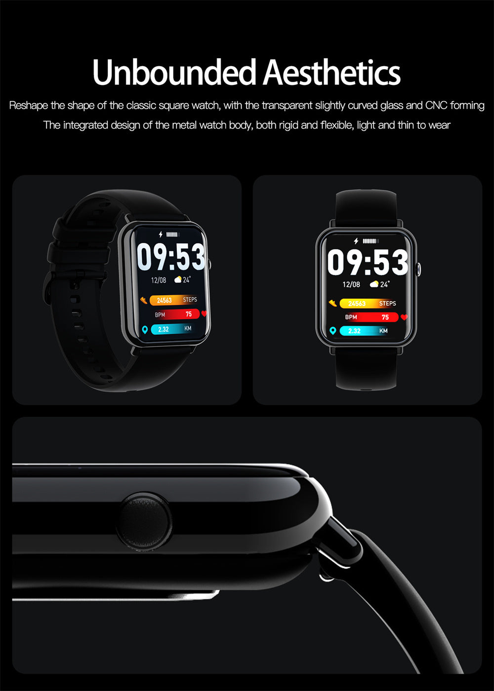 Smart Waterproof Watch – Fitness & Health Tracker